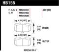 Disc Brake Pad - Hawk Performance HB155G.580 UPC: 840653071879