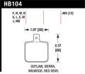 Disc Brake Pad - Hawk Performance HB104N.485 UPC: 840653030067