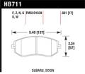Disc Brake Pad - Hawk Performance HB711R.661 UPC: 840653078533