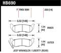 Disc Brake Pad - Hawk Performance HB690F.550 UPC: 840653063072