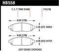 Disc Brake Pad - Hawk Performance HB558Y.710 UPC: 840653061108