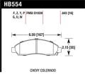 Disc Brake Pad - Hawk Performance HB554Y.643 UPC: 840653061078