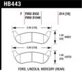 Disc Brake Pad - Hawk Performance HB443F.614 UPC: 840653013930