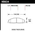 Disc Brake Pad - Hawk Performance HB634Y.750 UPC: 840653061610