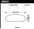 Disc Brake Pad - Hawk Performance HB620Y.703 UPC: 840653061306