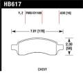 Disc Brake Pad - Hawk Performance HB617Y.630 UPC: 840653061276