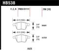 Disc Brake Pad - Hawk Performance HB538F.760 UPC: 840653014814