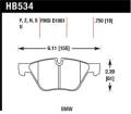 Disc Brake Pad - Hawk Performance HB534Z.750 UPC: 840653052199