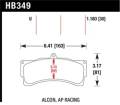 Disc Brake Pad - Hawk Performance HB349U1.18 UPC: 840653074610