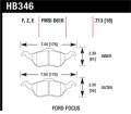 Disc Brake Pad - Hawk Performance HB346E.713 UPC: 840653074528