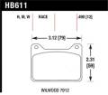 Disc Brake Pad - Hawk Performance HB611M.490 UPC: 840653077277