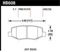 Disc Brake Pad - Hawk Performance HB608Y.630 UPC: 840653061221