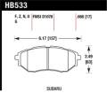 Disc Brake Pad - Hawk Performance HB533F.668 UPC: 840653014753