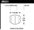 Disc Brake Pad - Hawk Performance HB531F.570 UPC: 840653014739