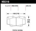 Disc Brake Pad - Hawk Performance HB316Y.670 UPC: 840653060316