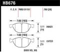 Disc Brake Pad - Hawk Performance HB676G.780 UPC: 840653077925