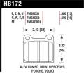 Disc Brake Pad - Hawk Performance HB172F.595 UPC: 840653010779