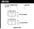 Disc Brake Pad - Hawk Performance HB700F.562 UPC: 840653063225