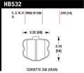 Disc Brake Pad - Hawk Performance HB532F.570 UPC: 840653014746