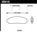 Disc Brake Pad - Hawk Performance HB618Y.625 UPC: 840653061283
