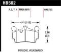 Disc Brake Pad - Hawk Performance HB502F.606 UPC: 840653014487