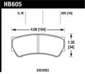 Disc Brake Pad - Hawk Performance HB605U.625 UPC: 840653077192