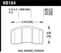 Disc Brake Pad - Hawk Performance HB184F.650 UPC: 840653010939