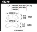 Disc Brake Pad - Hawk Performance HB279Y.594 UPC: 840653060071
