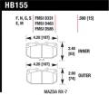 Disc Brake Pad - Hawk Performance HB155S.580 UPC: 840653071893