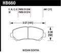 Disc Brake Pad - Hawk Performance HB660F.661 UPC: 840653062174