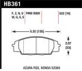 Disc Brake Pad - Hawk Performance HB361F.622 UPC: 840653012940