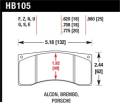 Disc Brake Pad - Hawk Performance HB105F.620 UPC: 840653013725