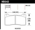Disc Brake Pad - Hawk Performance HB542F.600 UPC: 840653015255