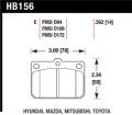 Disc Brake Pad - Hawk Performance HB156E.562 UPC: 840653071909