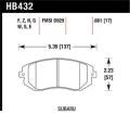 Disc Brake Pad - Hawk Performance HB432F.661 UPC: 840653013657