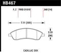 Disc Brake Pad - Hawk Performance HB467F.540 UPC: 840653014173
