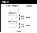 Disc Brake Pad - Hawk Performance HB311F.591 UPC: 840653012384