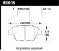 Disc Brake Pad - Hawk Performance HB695F.609 UPC: 840653063140