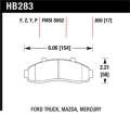 Disc Brake Pad - Hawk Performance HB283F.650 UPC: 840653012056