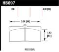 Disc Brake Pad - Hawk Performance HB697MB.630 UPC: