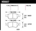 Disc Brake Pad - Hawk Performance HB687F.750 UPC: 840653063034