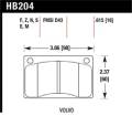 Disc Brake Pad - Hawk Performance HB204F.615 UPC: 840653011219