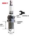 Iridium Tip Spark Plug - MSD Ignition 37254 UPC: 085132372546