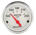 Arctic White Water Temperature Gauge - Auto Meter 1337 UPC: 046074013379