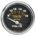 Carbon Fiber Electric Voltmeter Gauge - Auto Meter 4791 UPC: 046074047916