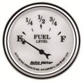 Old Tyme White II Fuel Level Gauge - Auto Meter 1216 UPC: 046074012167