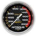 Carbon Fiber Mechanical Nitrous Pressure Gauge - Auto Meter 4828 UPC: 046074048289