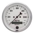 Old Tyme White Electric Programmable Speedometer - Auto Meter 1680 UPC: 046074016806
