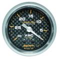 Carbon Fiber Mechanical Vacuum Gauge - Auto Meter 4784 UPC: 046074047848