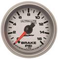 Brake Pressure Gauge - Brake Pressure Gauge - Auto Meter - Ultra-Lite Pro Brake Pressure Gauge - Auto Meter 8826 UPC: 046074088261